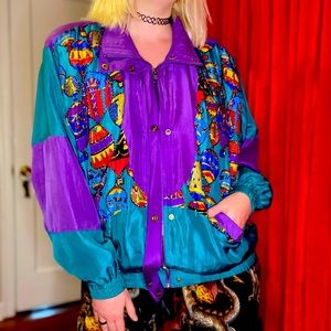 RARE vintage hot air balloon windbreaker jacket